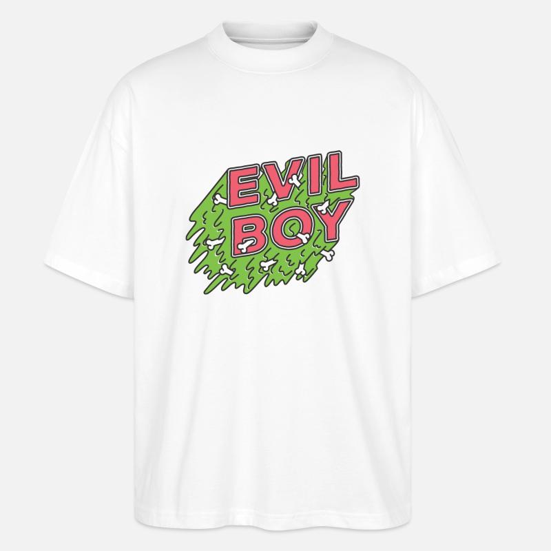 schlechter Junge - Stanley/Stella Oversized Unisex Bio T-Shirt Blaster 2.0 - Weiß