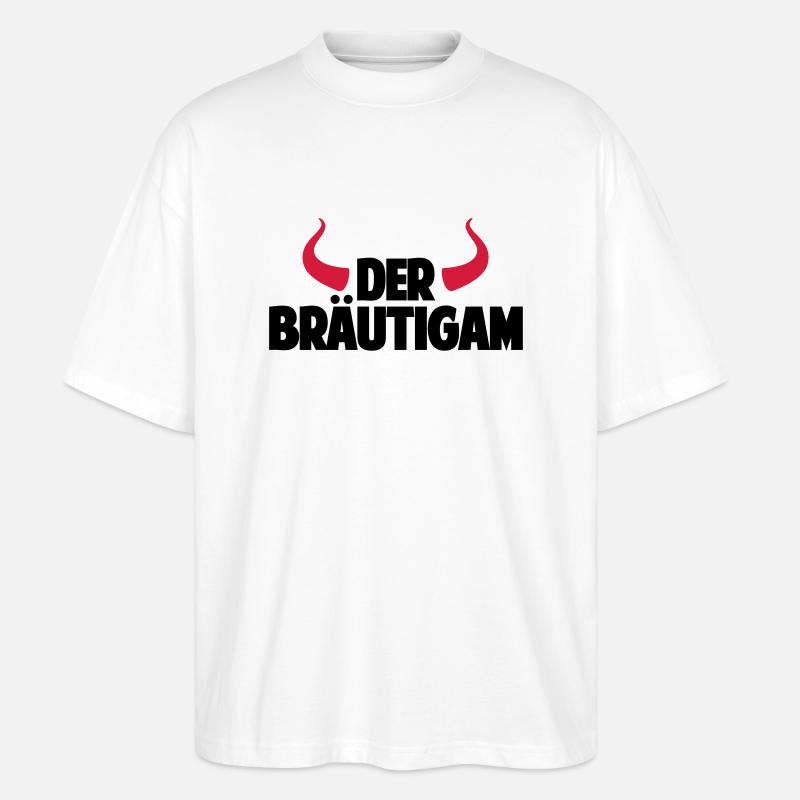 der bräutigam 1 2c - Stanley/Stella Oversized Unisex Bio T-Shirt Blaster 2.0 - Weiß