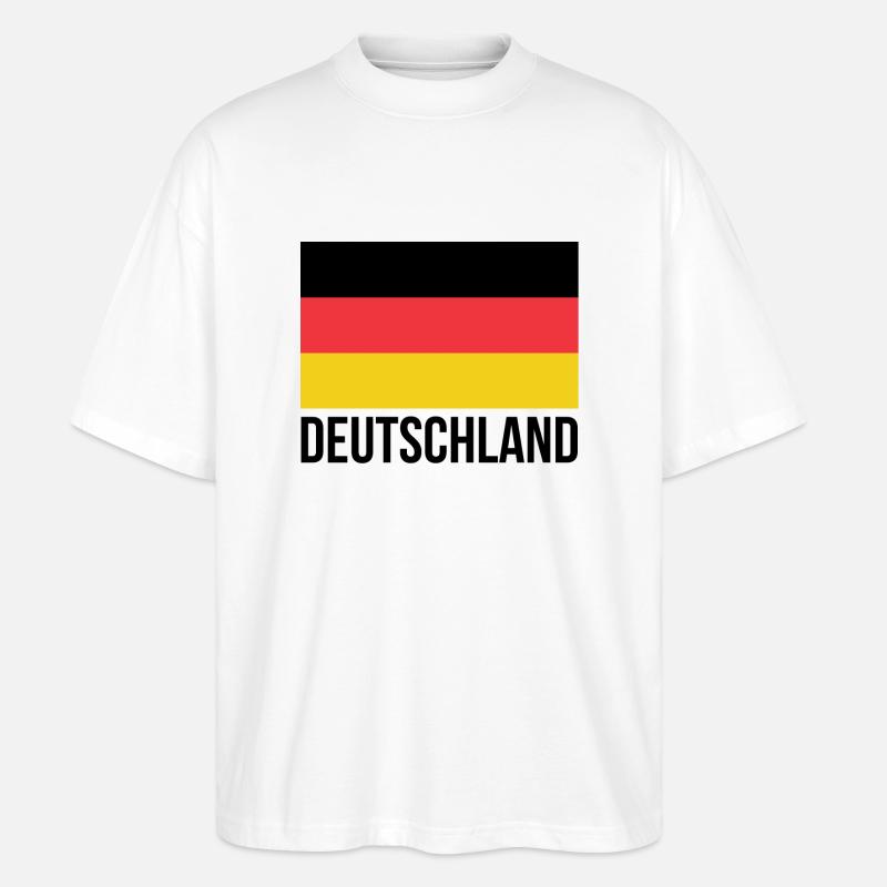 Deutschland - Stanley/Stella Oversized Unisex Bio T-Shirt Blaster 2.0 - Weiß