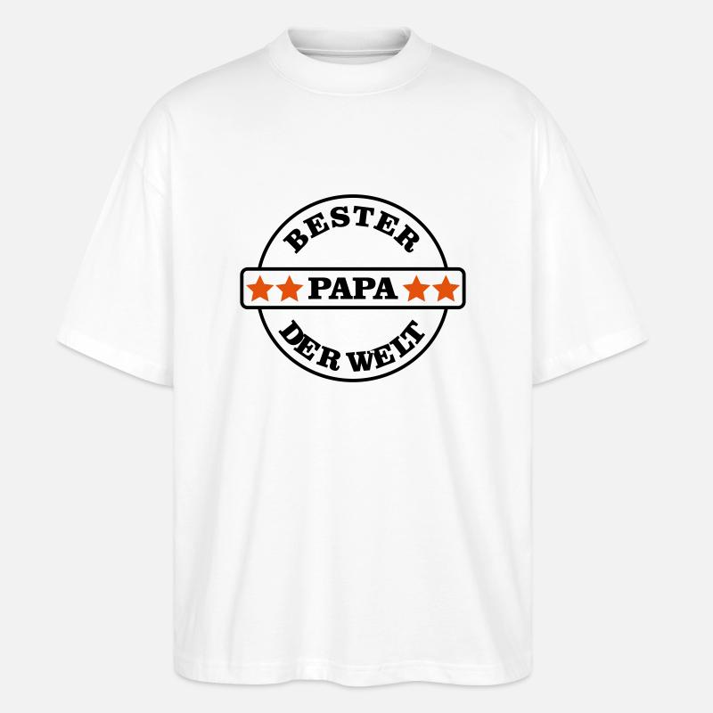 Bester Papa der Welt - Stanley/Stella Oversized Unisex Bio T-Shirt Blaster 2.0 - Weiß
