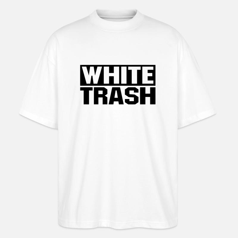White Trash - T-shirt bio Blaster 2.0 coupe oversize Stanley/Stella Unisexe - blanc