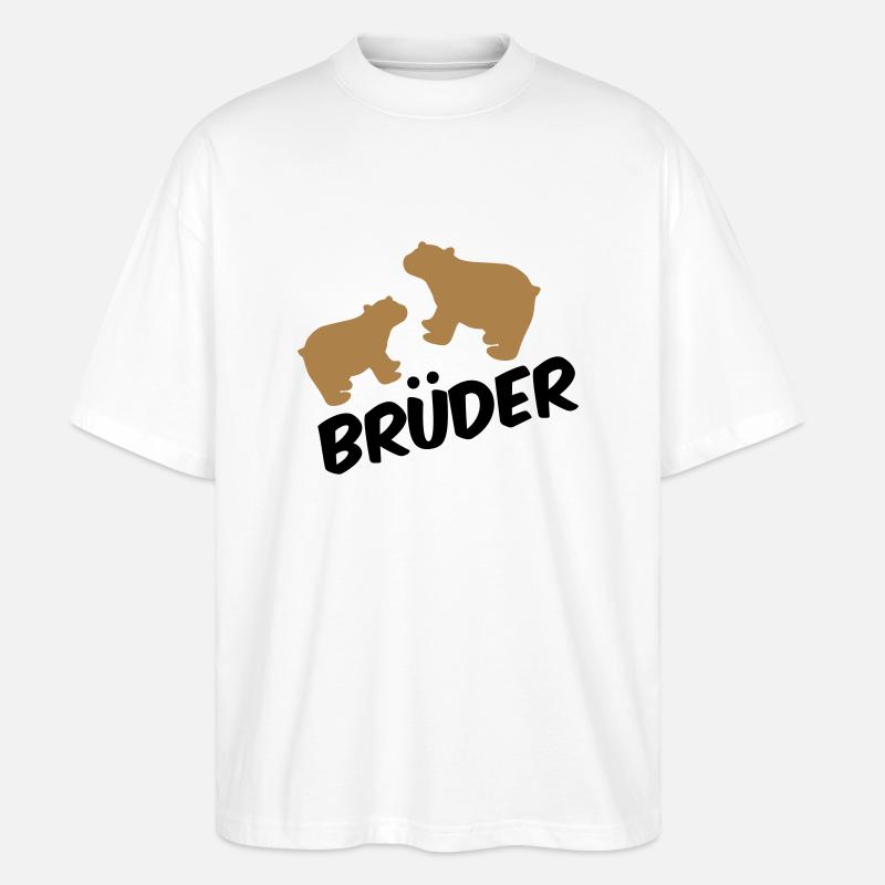 bruder - Stanley/Stella Oversized Unisex Bio T-Shirt Blaster 2.0 - Weiß