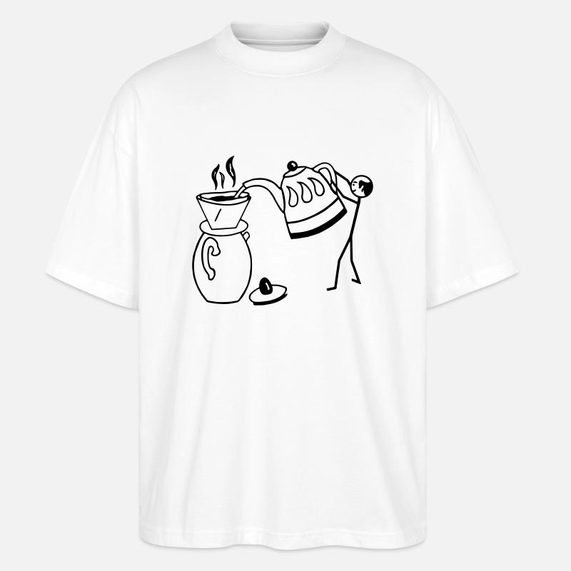 Barista - Stanley/Stella Oversized Unisex Bio T-Shirt Blaster 2.0 - Weiß