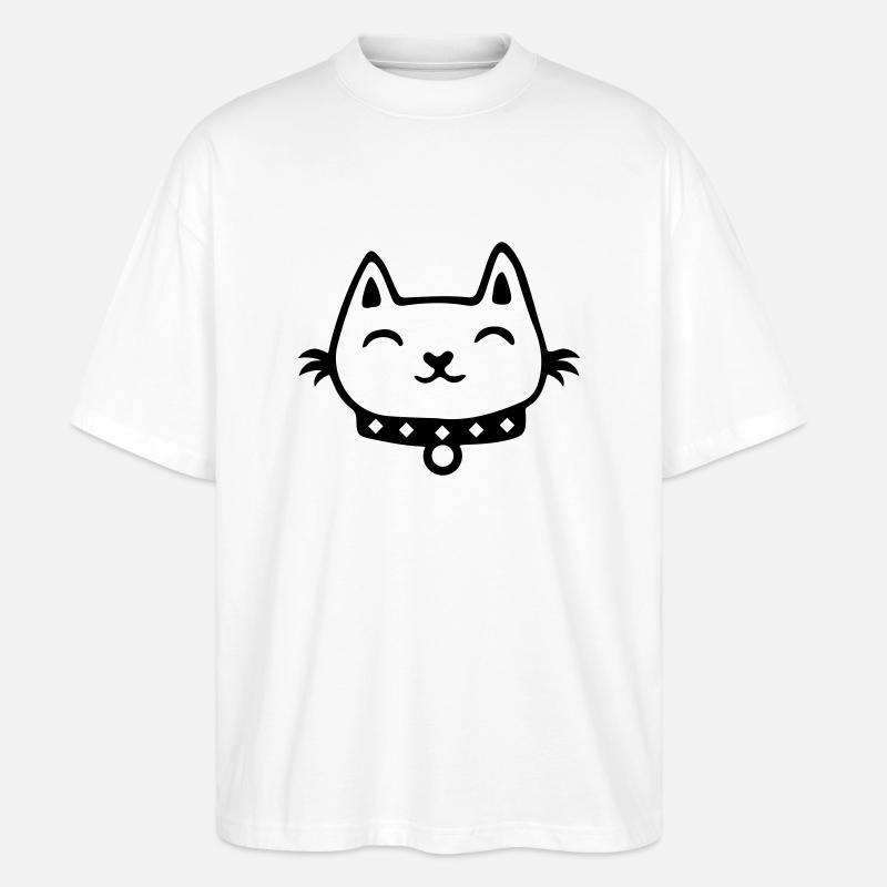 cat comic - Stanley/Stella Oversized Unisex Bio T-Shirt Blaster 2.0 - Weiß