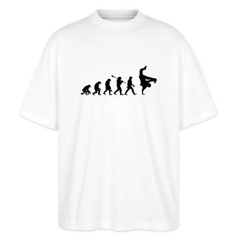 évolution hip hop breakdance - idée cadeau hip hop - T-shirt bio Blaster 2.0 coupe oversize Stanley/Stella Unisexe - blanc - Devant - Alina (178cm) & Michal (187cm)