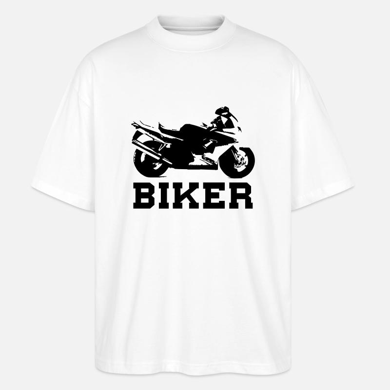 Motard Mottorrad - T-shirt bio Blaster 2.0 coupe oversize Stanley/Stella Unisexe - blanc