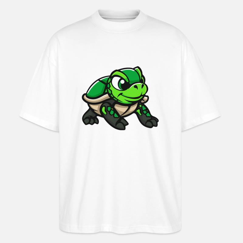 Turtle Comic - Stanley/Stella Oversized Unisex Organic T-shirt Blaster 2.0 - white