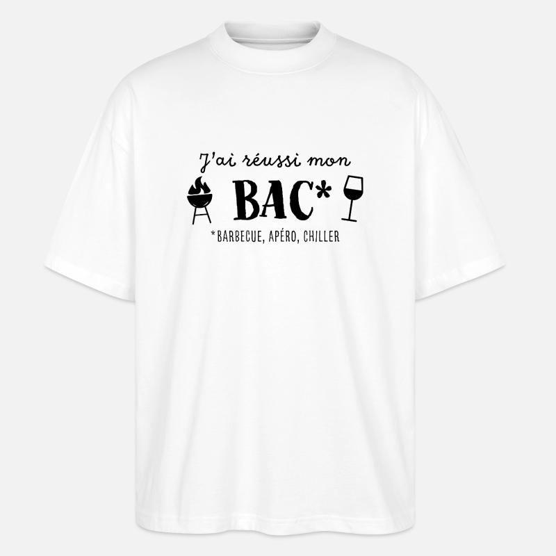 J'ai reussi mon bac - Stanley/Stella Oversized Unisex Bio T-Shirt Blaster 2.0 - Weiß