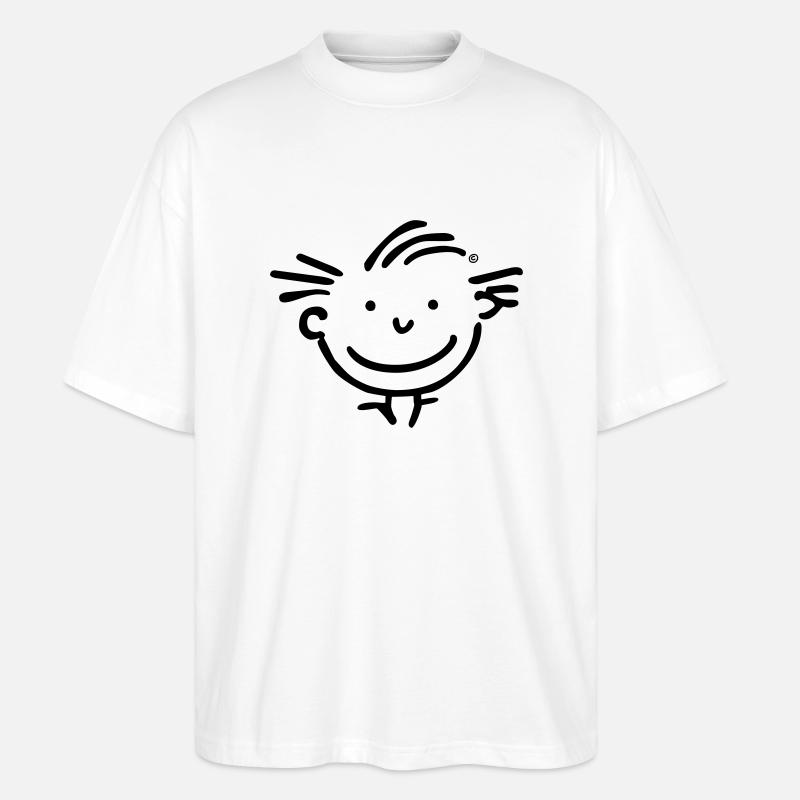 Kopf Junge - Stanley/Stella Oversized Unisex Bio T-Shirt Blaster 2.0 - Weiß