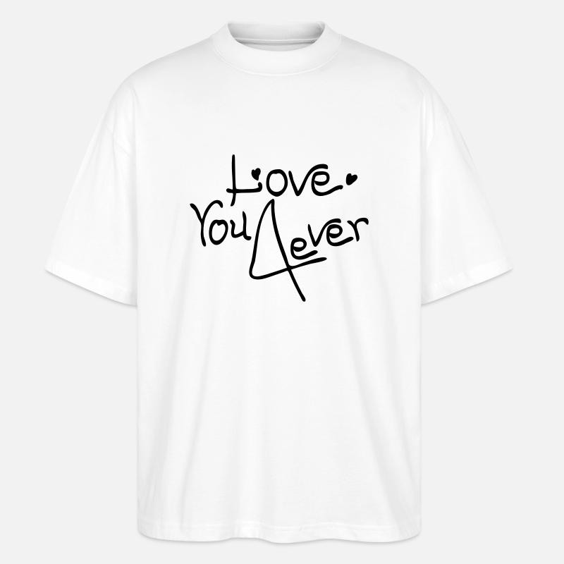Liebe dich 4ever - Stanley/Stella Oversized Unisex Bio T-Shirt Blaster 2.0 - Weiß