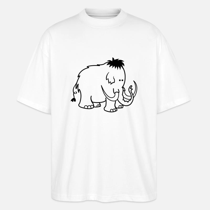 mammut_01 - Stanley/Stella Oversized Unisex Bio T-Shirt Blaster 2.0 - Weiß