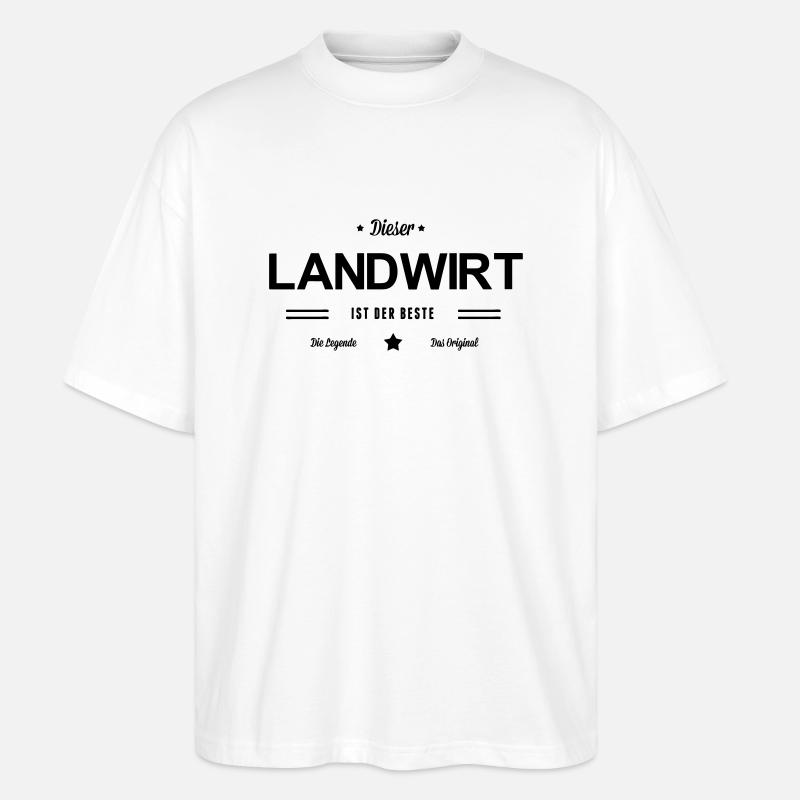 Bester Landwirt - Stanley/Stella Oversized Unisex Bio T-Shirt Blaster 2.0 - Weiß