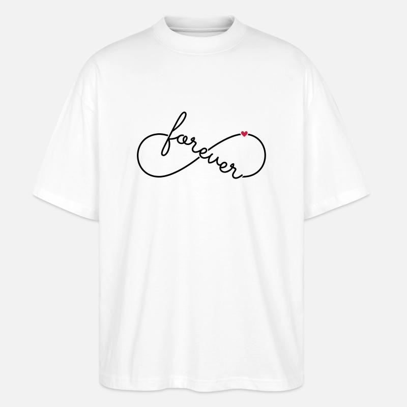 Infinity symbol Infinity forever - Stanley/Stella Oversized Unisex Organic T-shirt Blaster 2.0 - white