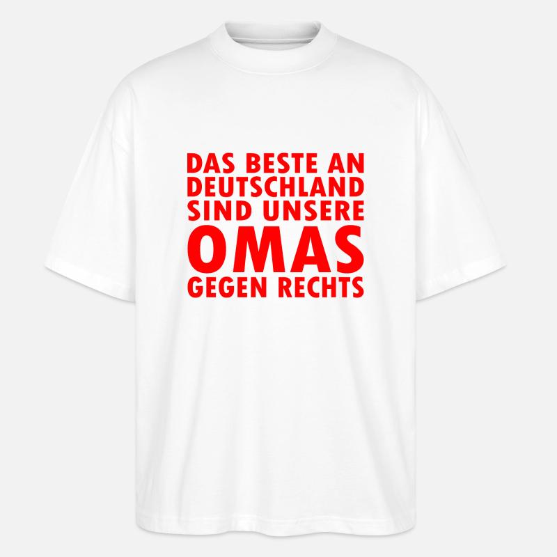 omas gegen rechts - Stanley/Stella Oversized Unisex Bio T-Shirt Blaster 2.0 - Weiß
