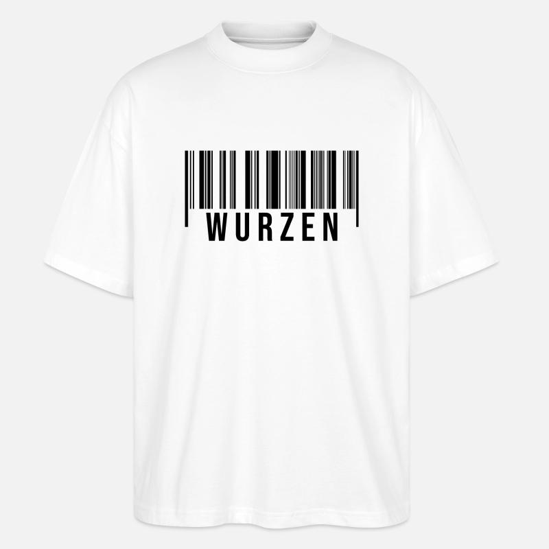 Wurzen Strichcode - Stanley/Stella Oversized Unisex Bio T-Shirt Blaster 2.0 - Weiß