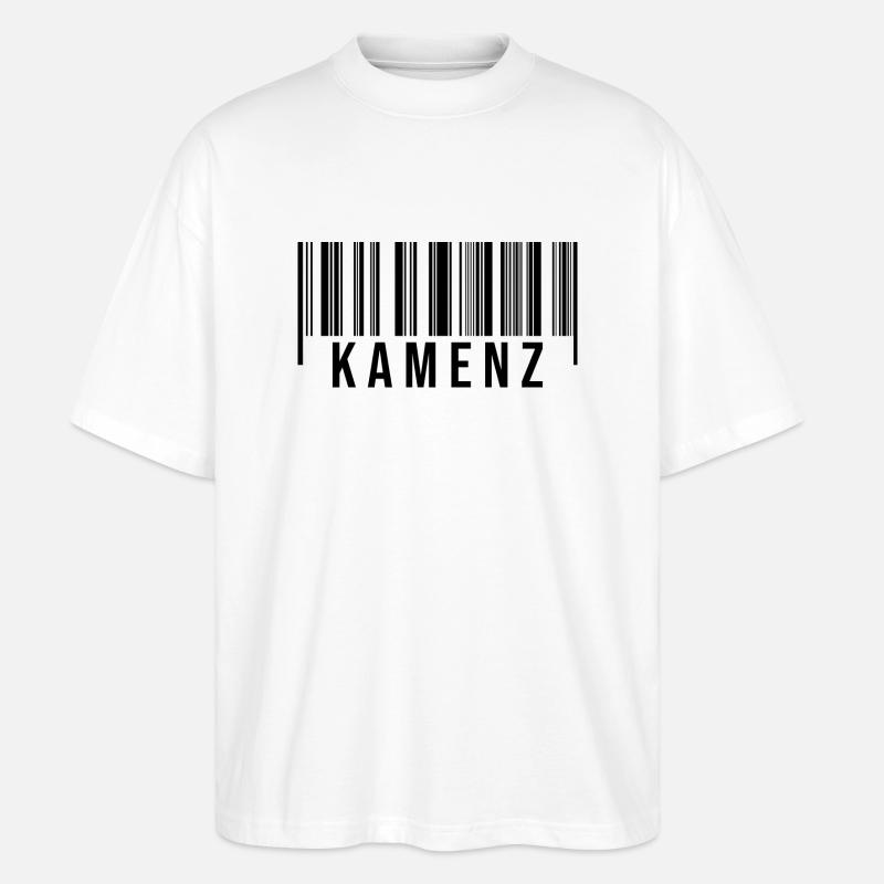 Kamenz Strichcode - Stanley/Stella Oversized Unisex Bio T-Shirt Blaster 2.0 - Weiß
