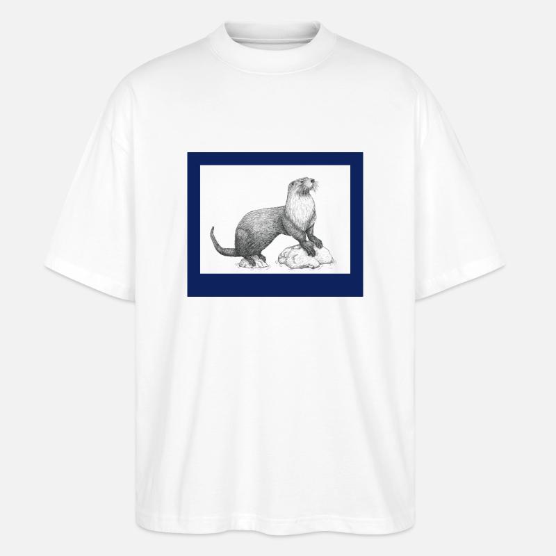 230919 Otter6 - Stanley/Stella Oversized Unisex Bio T-Shirt Blaster 2.0 - Weiß
