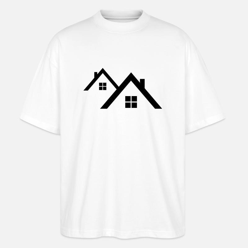 Dach - Stanley/Stella Oversized Unisex Bio T-Shirt Blaster 2.0 - Weiß