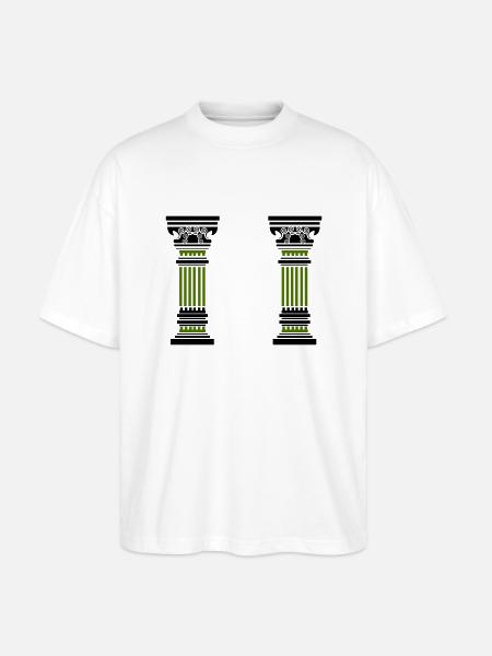 antike säule 2 - Stanley/Stella Oversized Unisex Bio T-Shirt Blaster 2.0 - Weiß