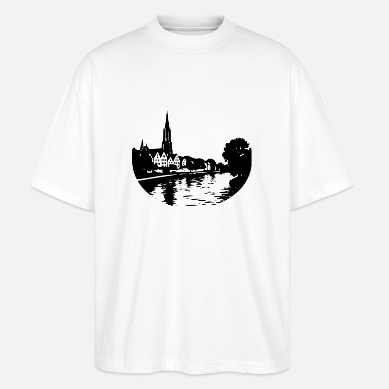 Donau in Ulm - Stanley/Stella Oversized Unisex Bio T-Shirt Blaster 2.0 - Weiß
