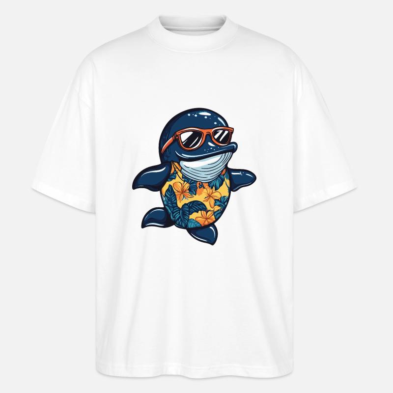 Wal Comic Urlaub - Stanley/Stella Oversized Unisex Bio T-Shirt Blaster 2.0 - Weiß