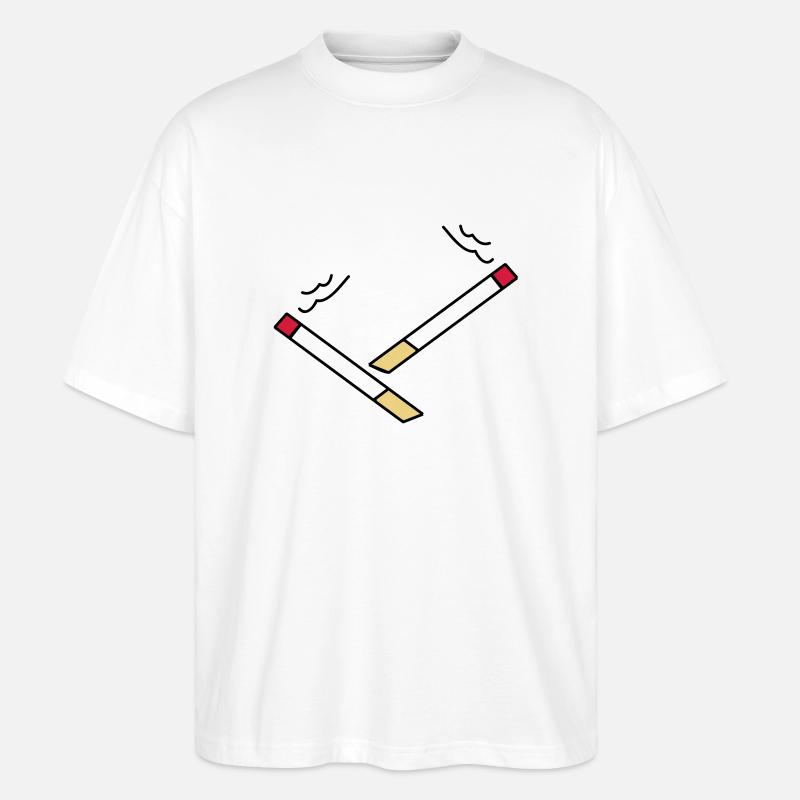 zigarette5 - Stanley/Stella Oversized Unisex Bio T-Shirt Blaster 2.0 - Weiß