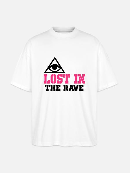 lost in the rave - Stanley/Stella Oversized Unisex Organic T-shirt Blaster 2.0 - white
