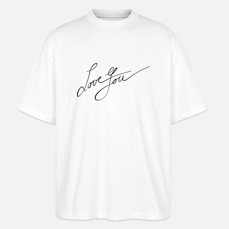 Love You - Stanley/Stella Oversized Unisex Bio T-Shirt Blaster 2.0 - Weiß