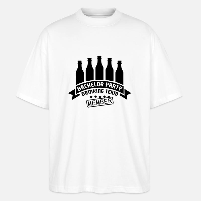 bachelor_party_drinking_team_f1 - Stanley/Stella Oversized Unisex Bio T-Shirt Blaster 2.0 - Weiß