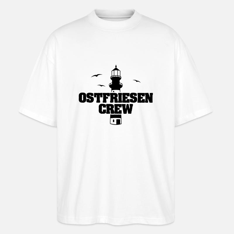 ostfriesen_crew_ly1 - Stanley/Stella Oversized Unisex Bio T-Shirt Blaster 2.0 - Weiß