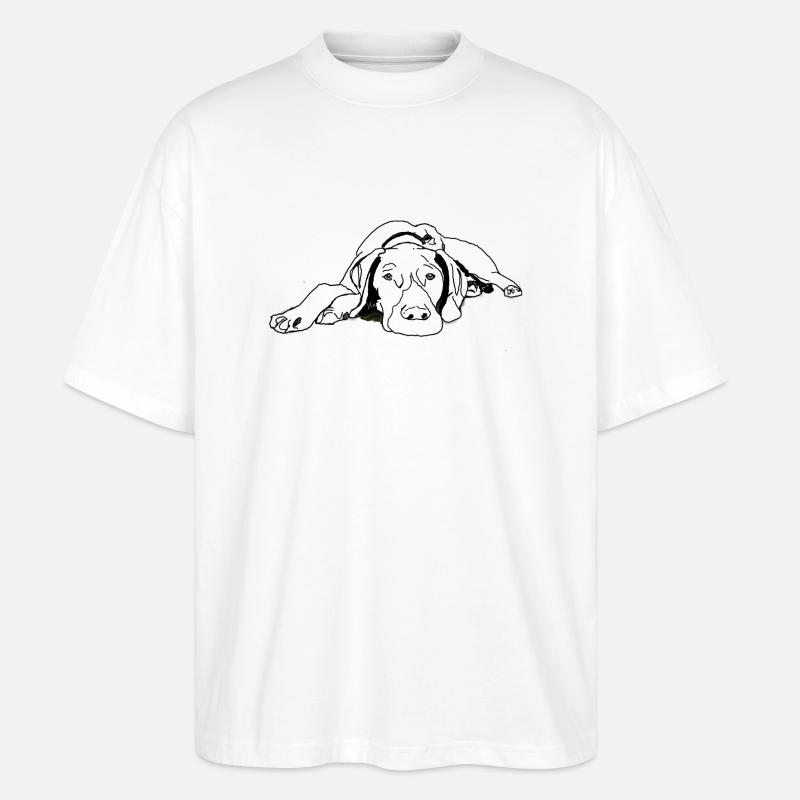 Pointer Deutsch Kurzhaar - Stanley/Stella Oversized Unisex Bio T-Shirt Blaster 2.0 - Weiß