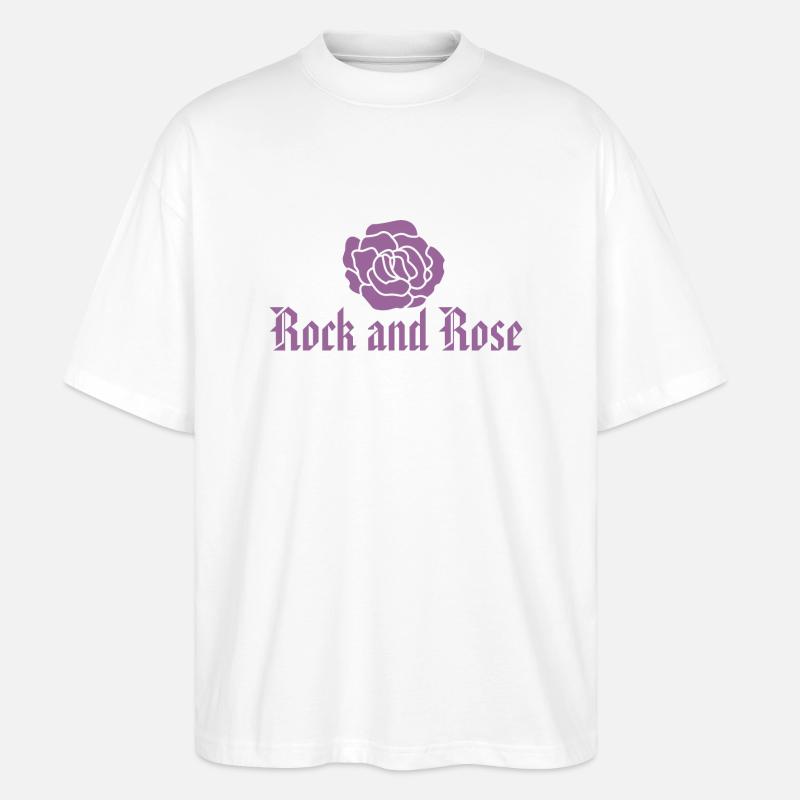 Rock and Roll - lila - Stanley/Stella Oversized Unisex Bio T-Shirt Blaster 2.0 - Weiß
