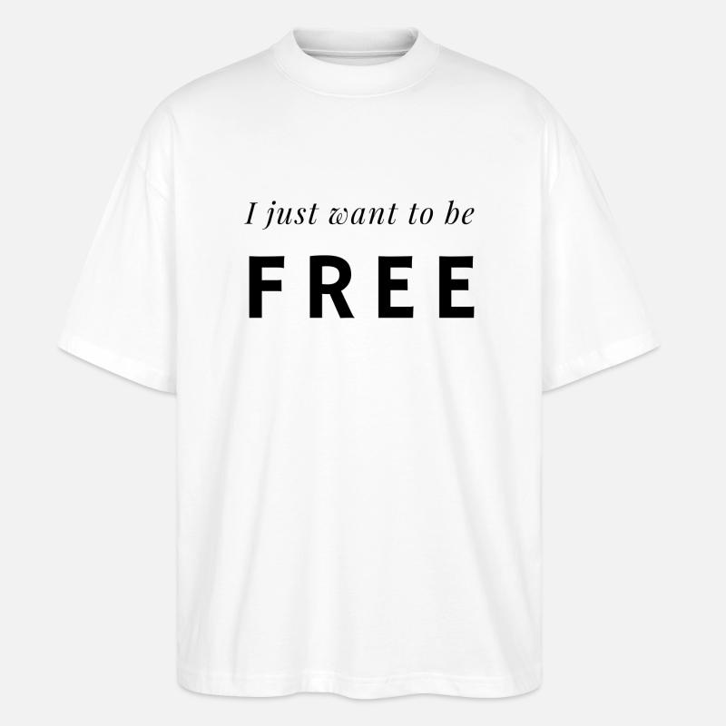 Freiheit - Stanley/Stella Oversized Unisex Bio T-Shirt Blaster 2.0 - Weiß