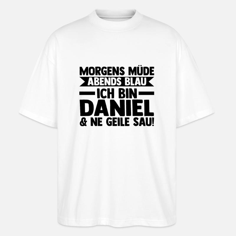 Vorname Daniel - Stanley/Stella Oversized Unisex Bio T-Shirt Blaster 2.0 - Weiß