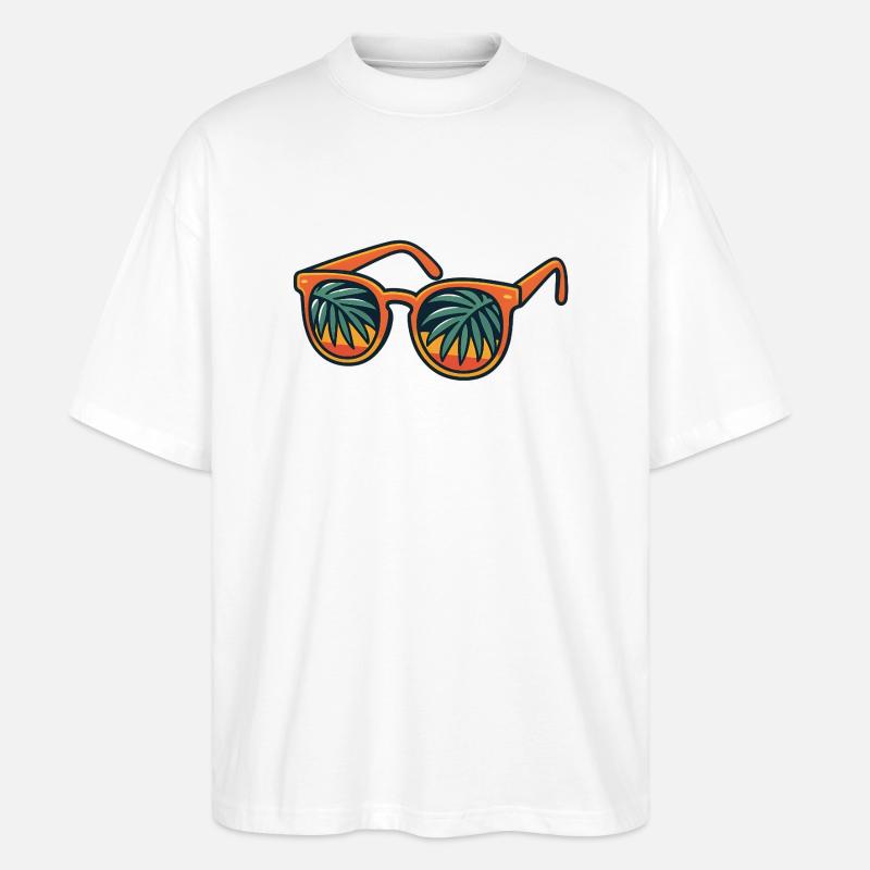 Sonnenbrille - Stanley/Stella Oversized Unisex Bio T-Shirt Blaster 2.0 - Weiß