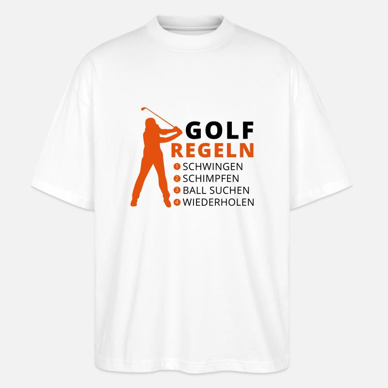 GOLFREGELN - Stanley/Stella Oversized Unisex Bio T-Shirt Blaster 2.0 - Weiß