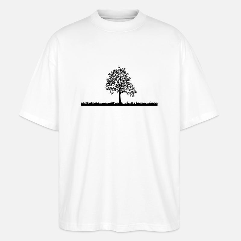 Baum - Stanley/Stella Oversized Unisex Bio T-Shirt Blaster 2.0 - Weiß