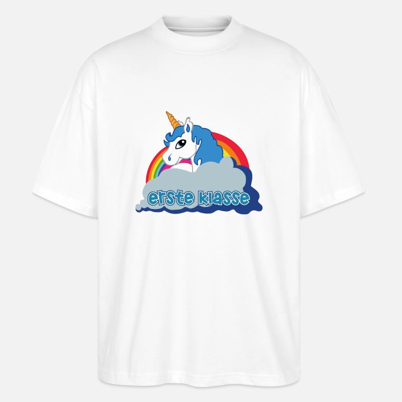 Erste Klasse! (Always be you) - Stanley/Stella Oversized Unisex Bio T-Shirt Blaster 2.0 - Weiß