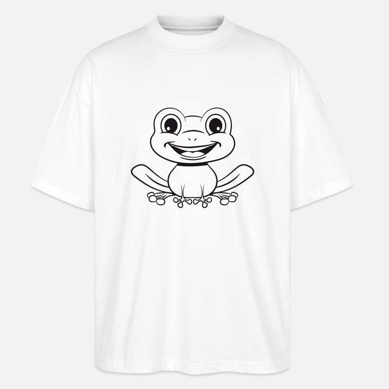 Frosch Wasser Teich - Stanley/Stella Oversized Unisex Bio T-Shirt Blaster 2.0 - Weiß