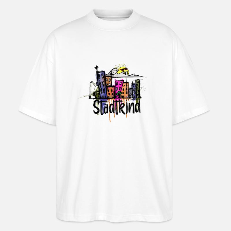 StadtKinder - Stanley/Stella Oversized Unisex Bio T-Shirt Blaster 2.0 - Weiß