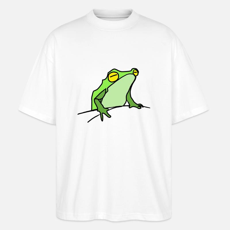 Frosch - Stanley/Stella Oversized Unisex Bio T-Shirt Blaster 2.0 - Weiß