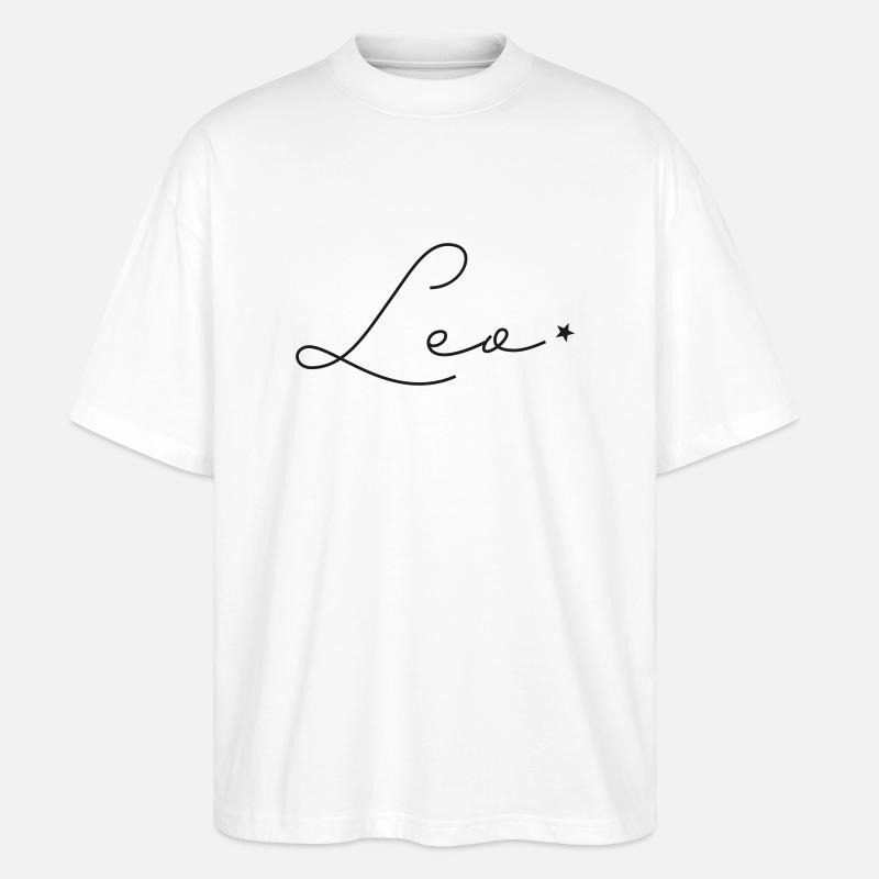 Name Leo - Stanley/Stella Oversized Unisex Bio T-Shirt Blaster 2.0 - Weiß