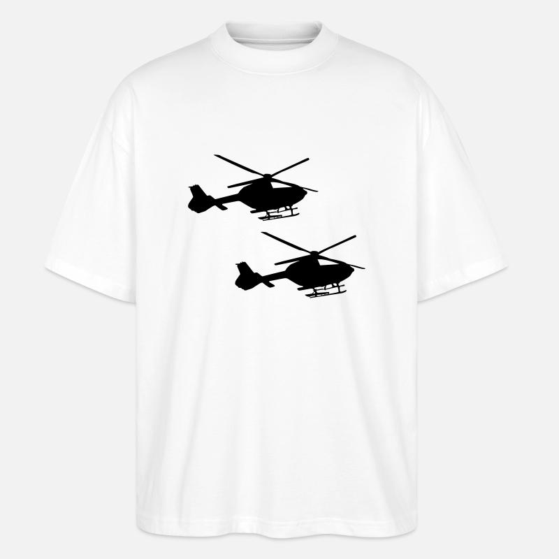 Hélicoptère 2 - T-shirt bio Blaster 2.0 coupe oversize Stanley/Stella Unisexe - blanc