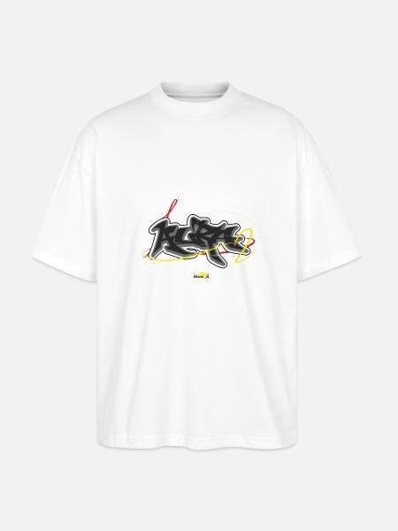 Aura Graffiti - Stanley/Stella Oversized Unisex Organic T-shirt Blaster 2.0 - white