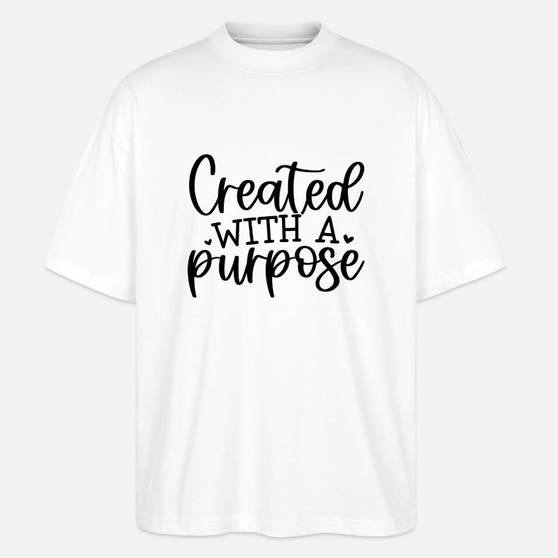 created with a purpose - Stanley/Stella Oversized Unisex Bio T-Shirt Blaster 2.0 - Weiß