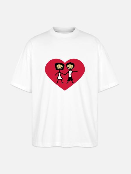 herz_3c - T-shirt bio Blaster 2.0 coupe oversize Stanley/Stella Unisexe - blanc