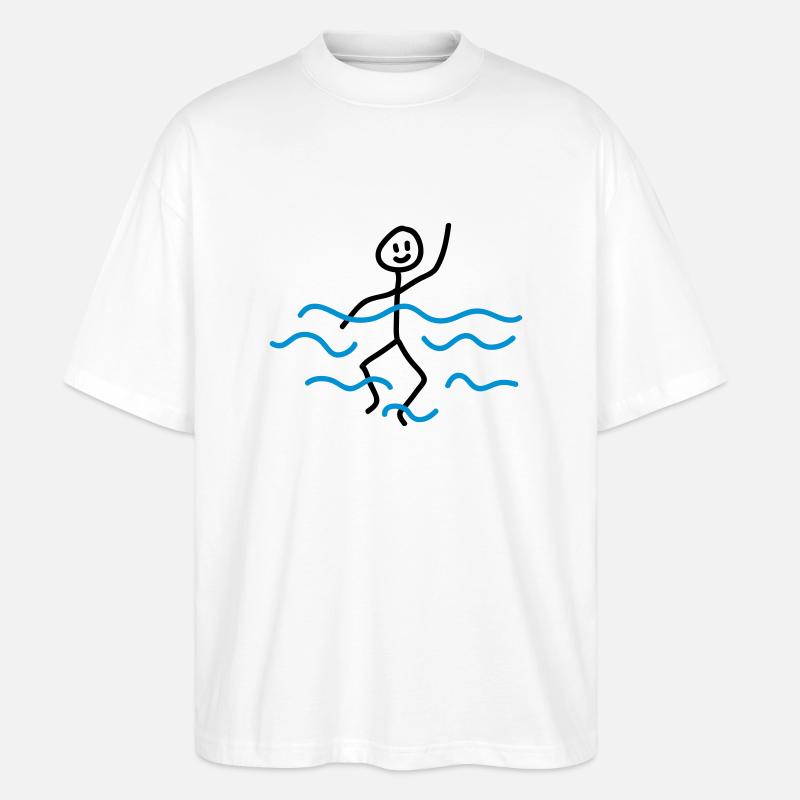 Schwimmer - Stanley/Stella Oversized Unisex Bio T-Shirt Blaster 2.0 - Weiß