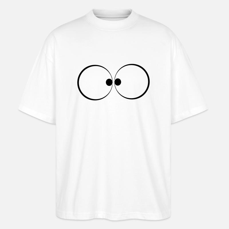 Comic Augen - Stanley/Stella Oversized Unisex Bio T-Shirt Blaster 2.0 - Weiß