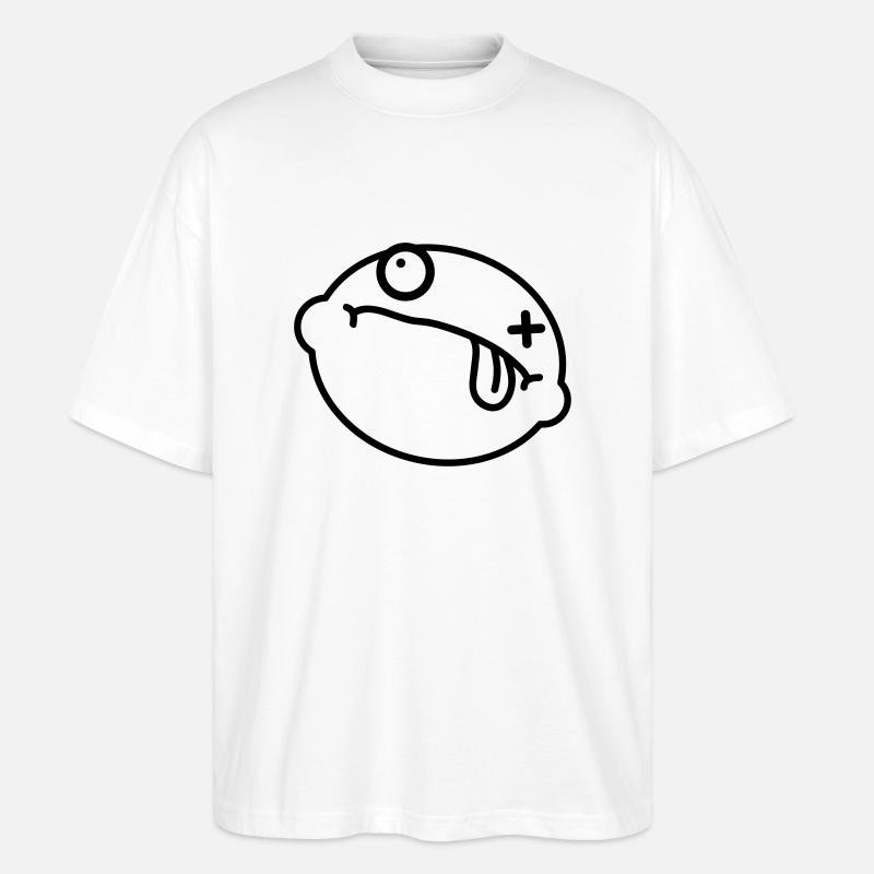 Dead Lemon Smiley - T-shirt bio Blaster 2.0 coupe oversize Stanley/Stella Unisexe - blanc