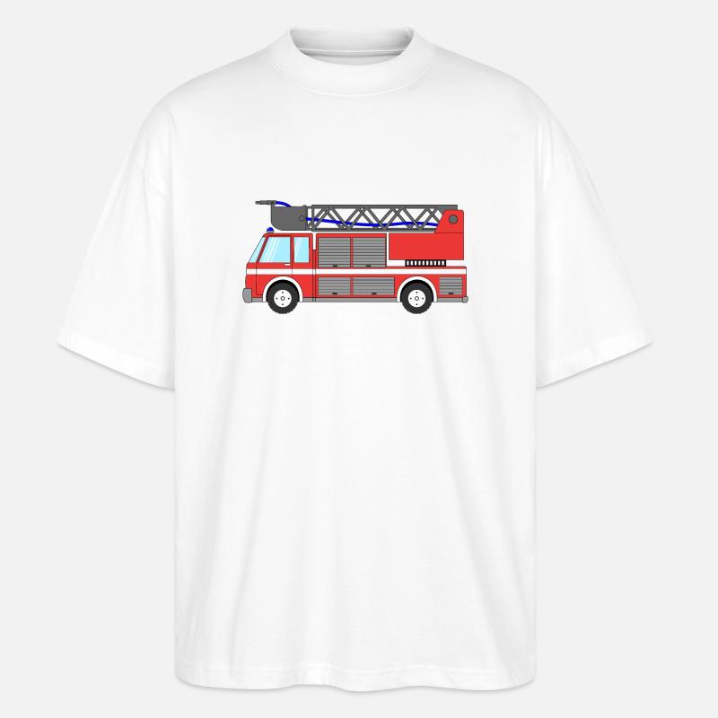Fire engine Fire engine - Stanley/Stella Oversized Unisex Organic T-shirt Blaster 2.0 - white